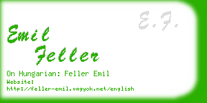 emil feller business card